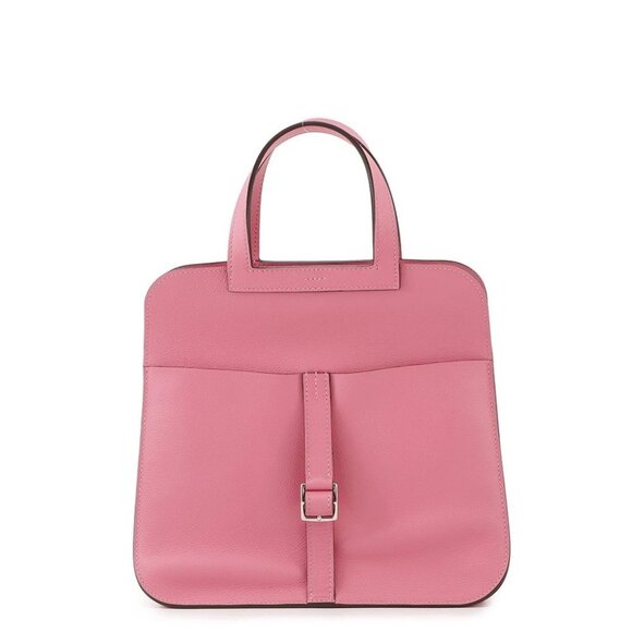 HERMES Halzan Size 25 Evercolor Rose Azalee - Picture 1 of 11